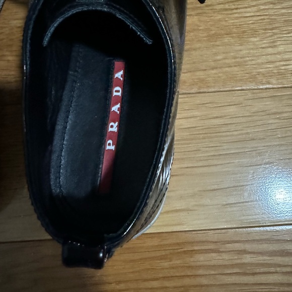 Black Patent leather Prada Sneakers, size 8.5 - Picture 6 of 6